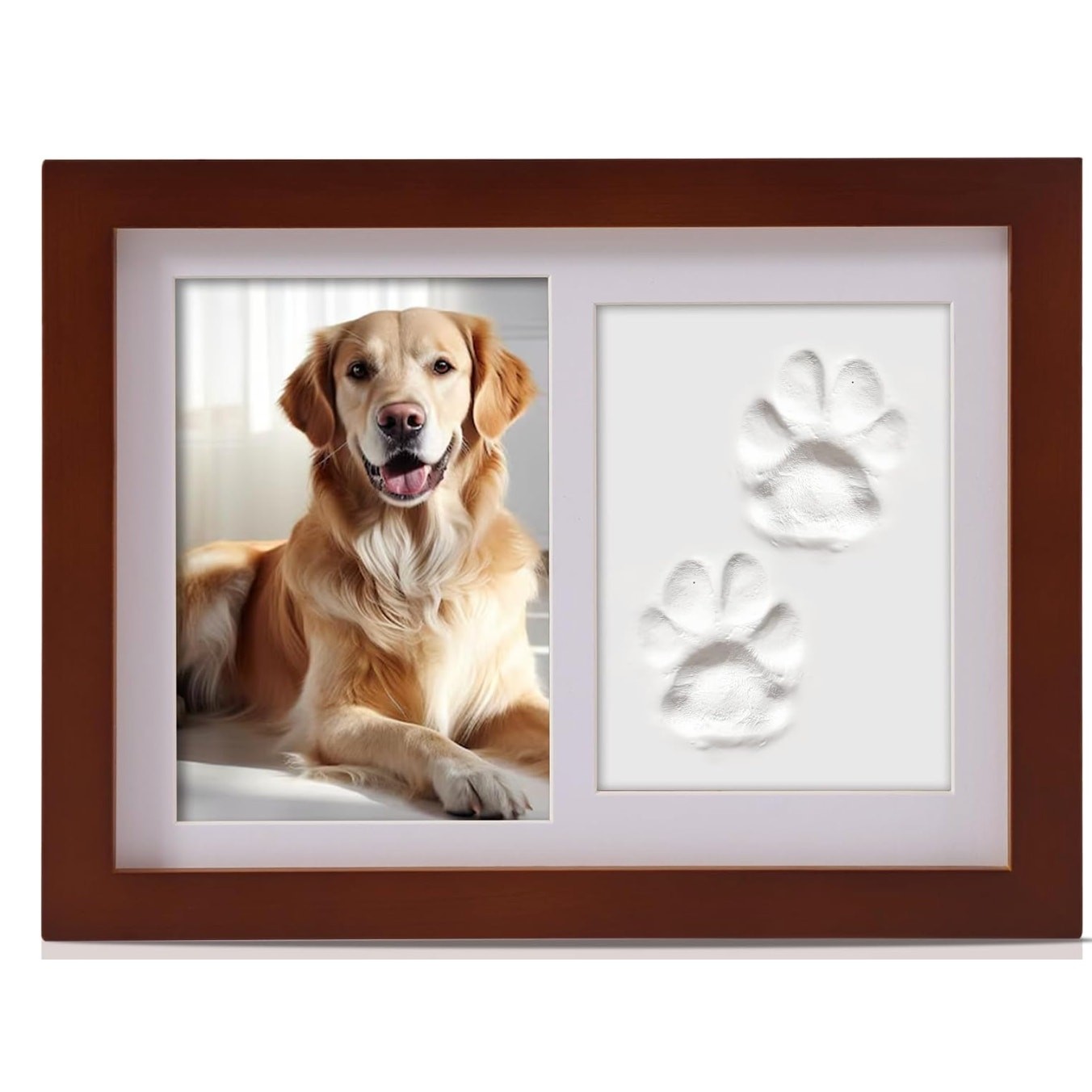 Pet Frame Dogs Cats Paw Print Custom Photo Clay Imprint Kit 6" x 4" NEW Kit