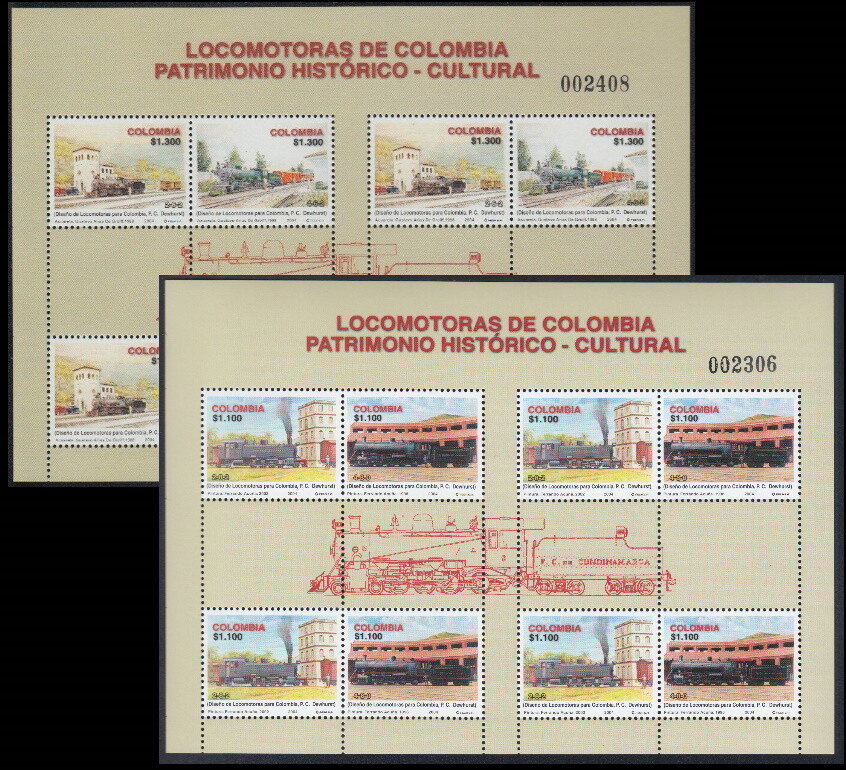 Colombia MP 1253/16 2003 Railways MNH