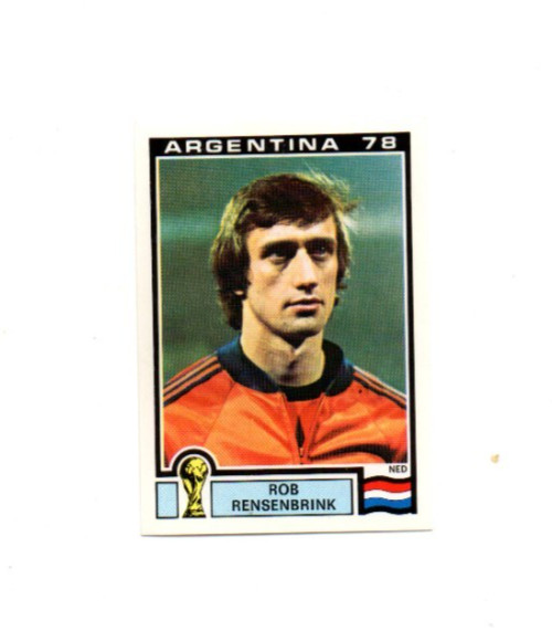 Panini Sonrics world cup story 1990 football sticker No 125 Rob Rensenbrink 1978