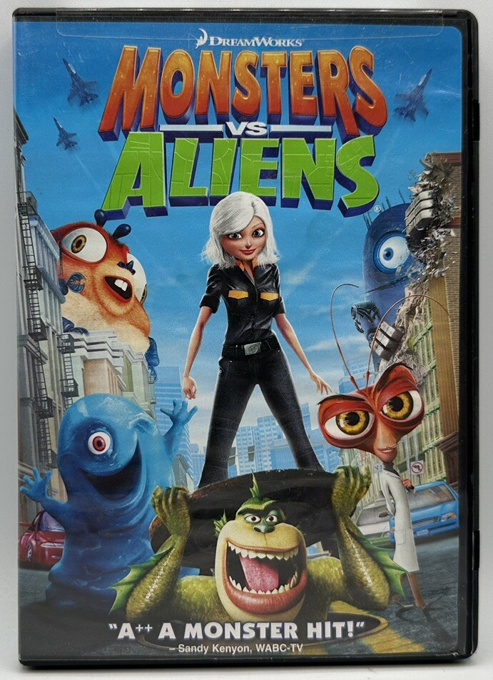 Monsters vs. Aliens DVD Widescreen Animation Free Shipping 2009