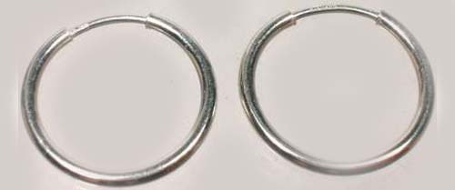 Hi-Quality USA Sterling 14mm Endless Hoops: Ancient Egyptian “Bones of the Gods”