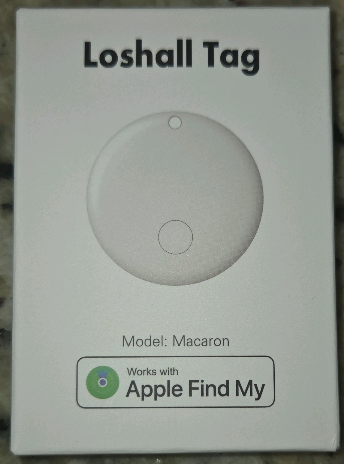 Loshall Macaron Tag Black 2 Pack Works with Apple Find My CR2032 Battery 3V