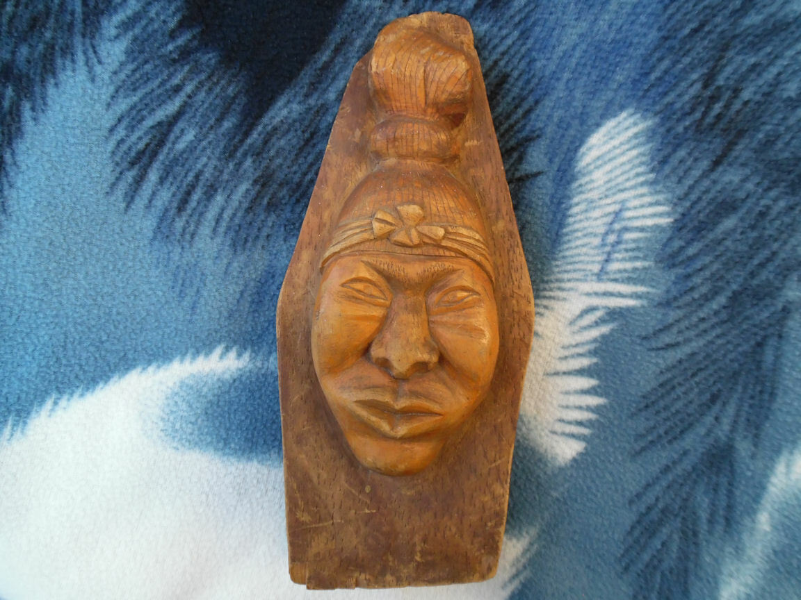 CARVED WOOD FIGURE EAST GREENLAND ARCTIC DRIFTWOOD GRØNLAND INUIT SCULPTURE