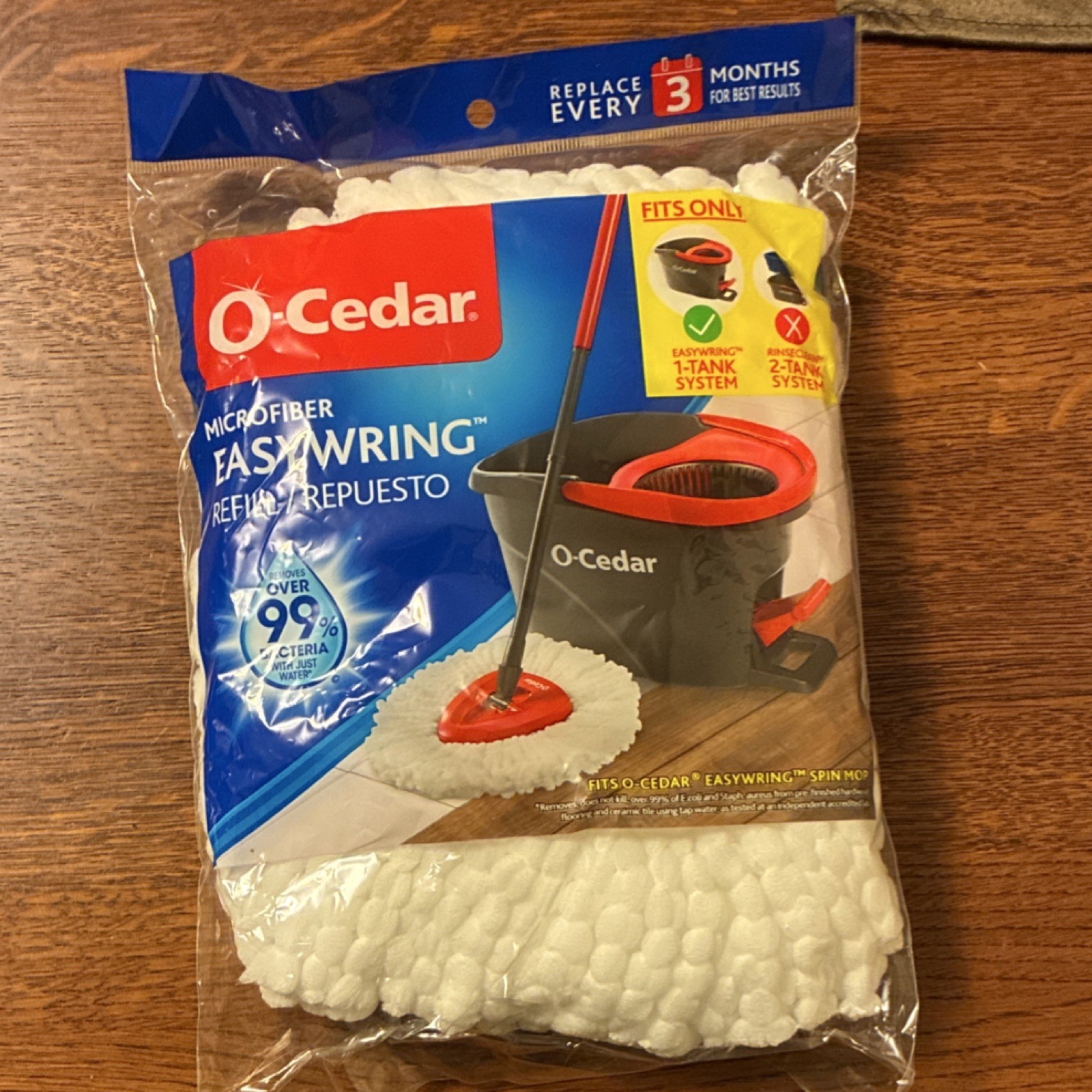O-Cedar EasyWring Microfiber Wet Mop Head Refill Round Washable 99816