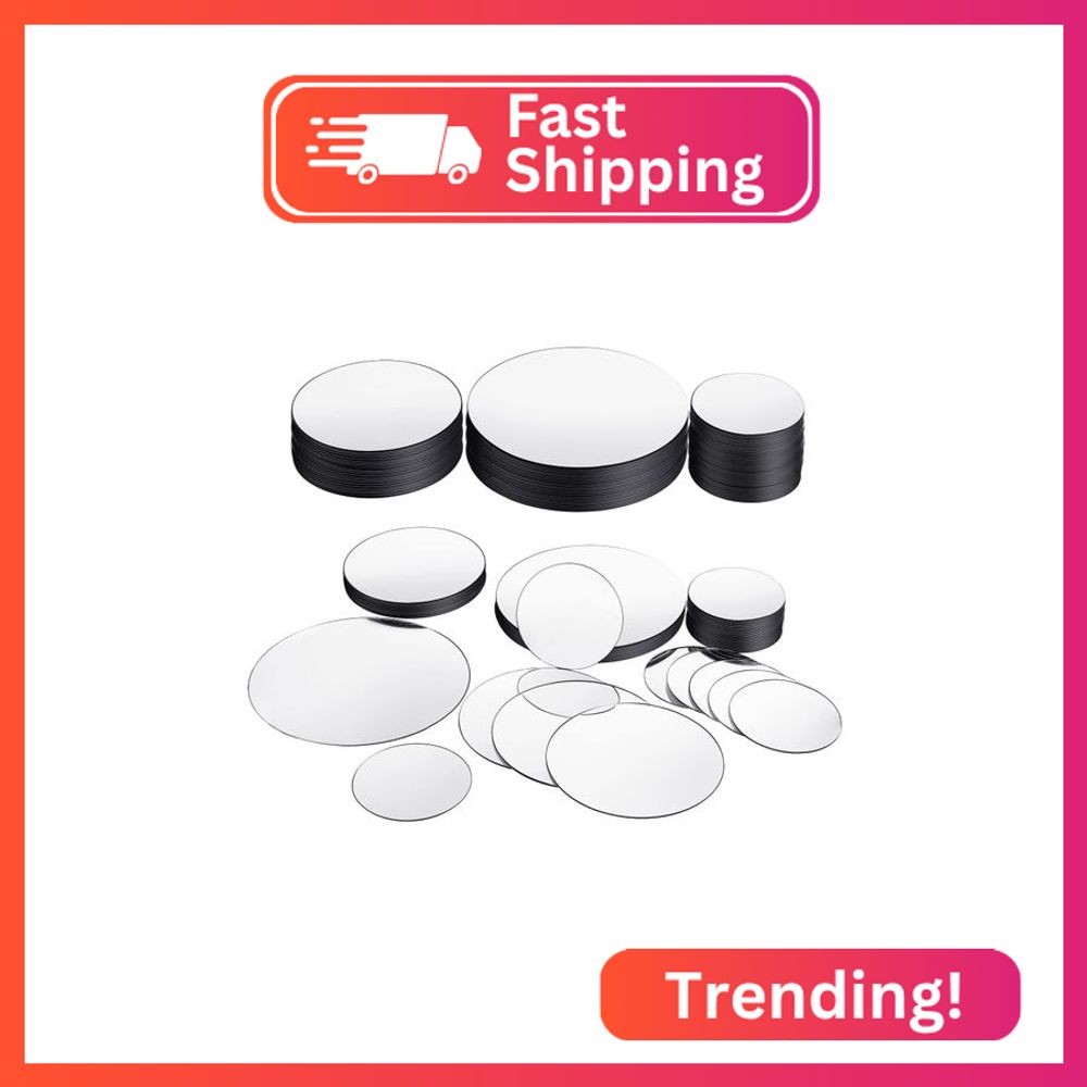 Jetec 40 Pieces Mini Size Round Mirror Small Round Mirror Adhesive Tiles Home De