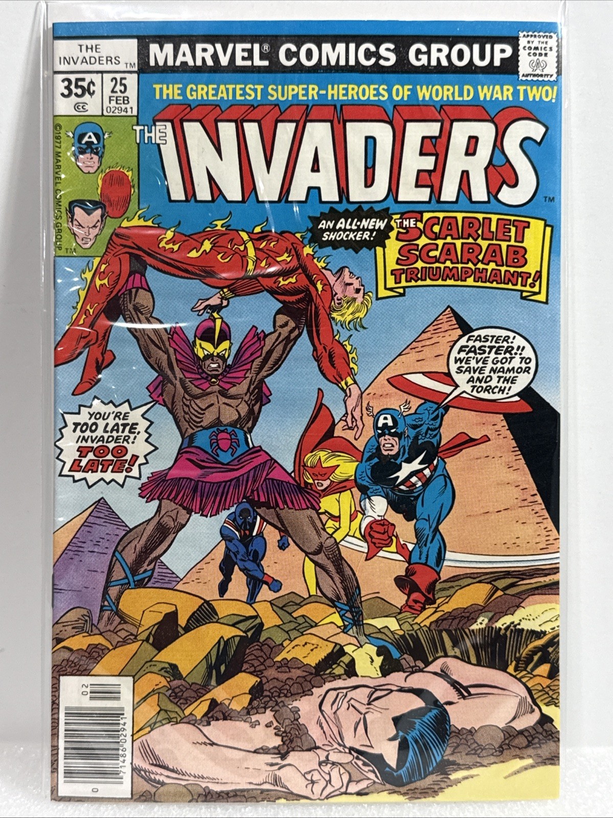 The Invaders #25 Scarlet Scarab - 1978 Marvel Comics