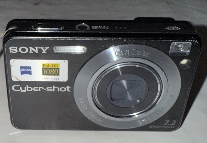 PARTS OR REPAIRS Sony Digital Black Camera ONLY Cybershot DSC-W120 7.2MP
