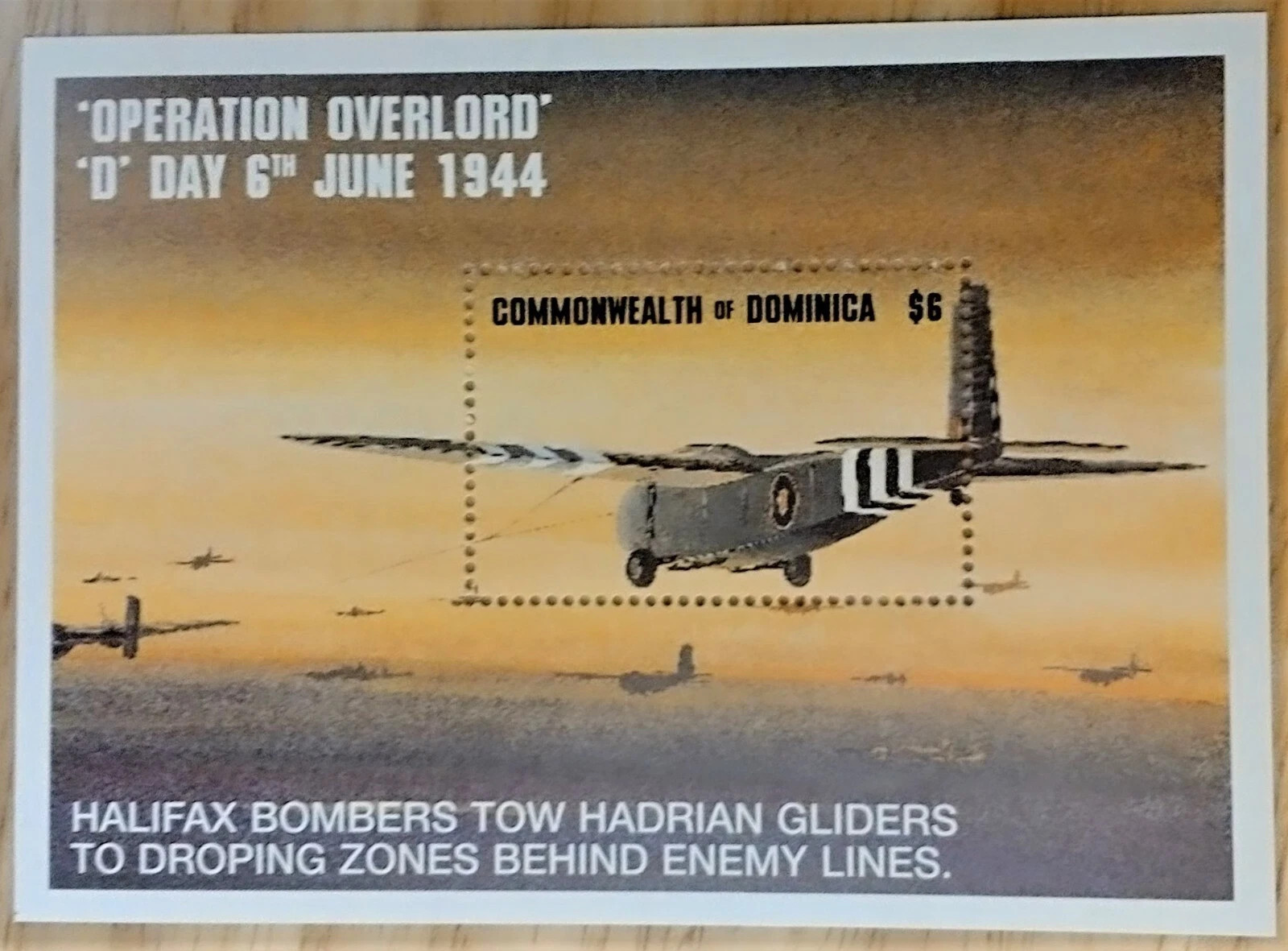 Dominica 1994 D Day Planes WW2 Souvenir Stamp Sheet Scott# 1715 MNH Gem Grade