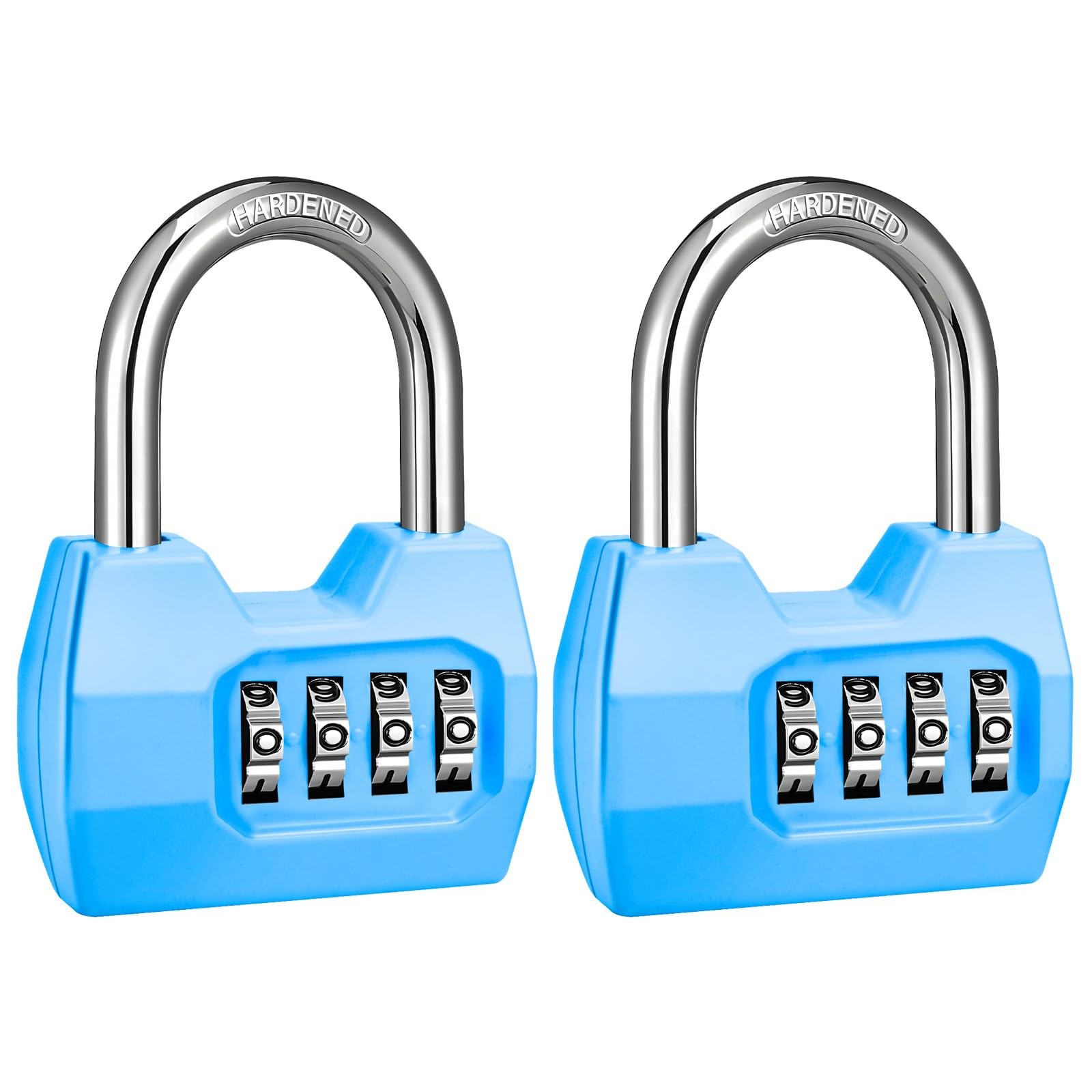 2 Pack 4-Digit Combination Lock, Waterproof Outdoor Padlock for School Gym Lo...