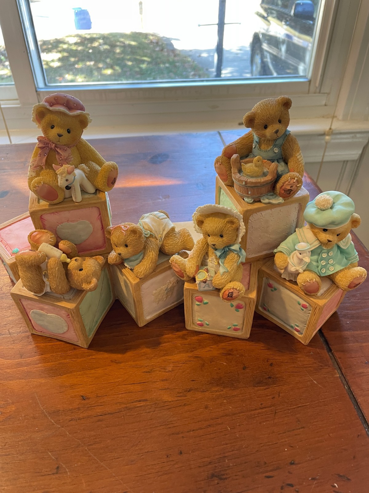 Cherished Teddies Blocks Set With 5 Teddies