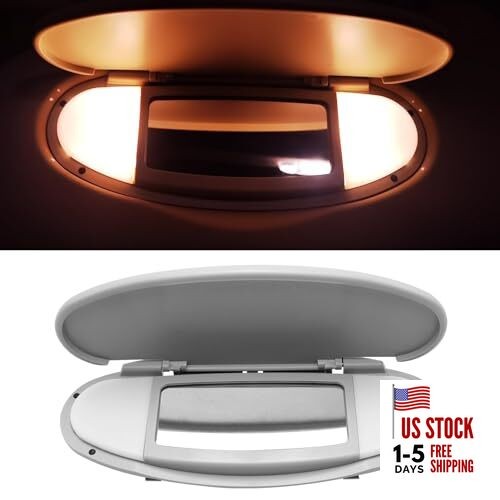 Sun Visor Mirror Cover Compatible with Mini Cooper & R55 Makeup Mirror Gray