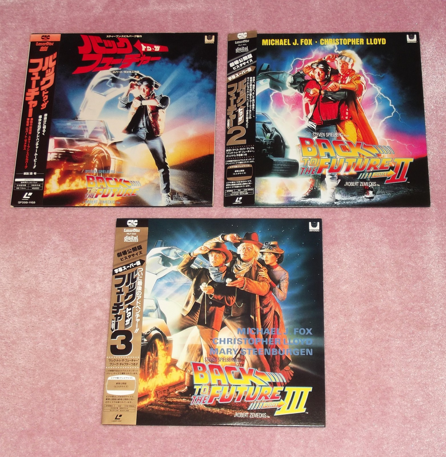 BACK TO THE FUTURE Trilogy [Part 1, 2 & 3] - RARE JAPAN 3 x LASERDISC SET + OBI