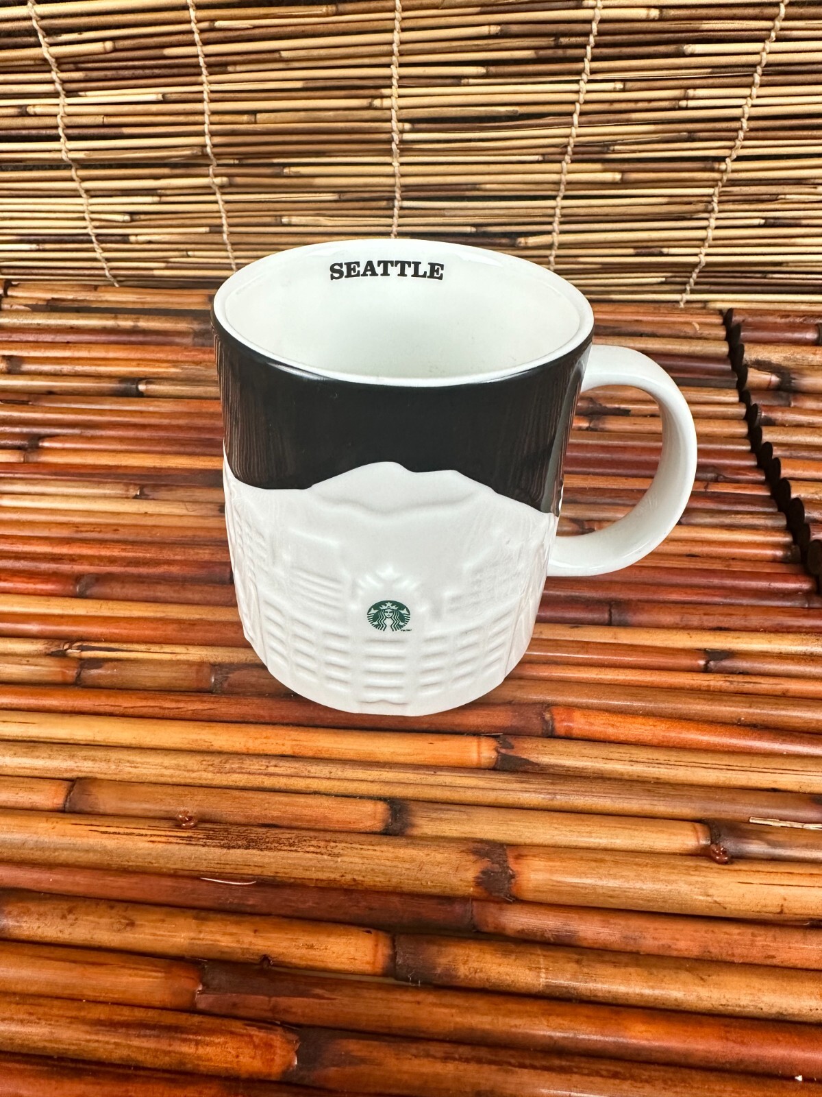 STARBUCKS Seattle Coffee 16oz Mug Collectors Series 3D Relief 2012 MINT!