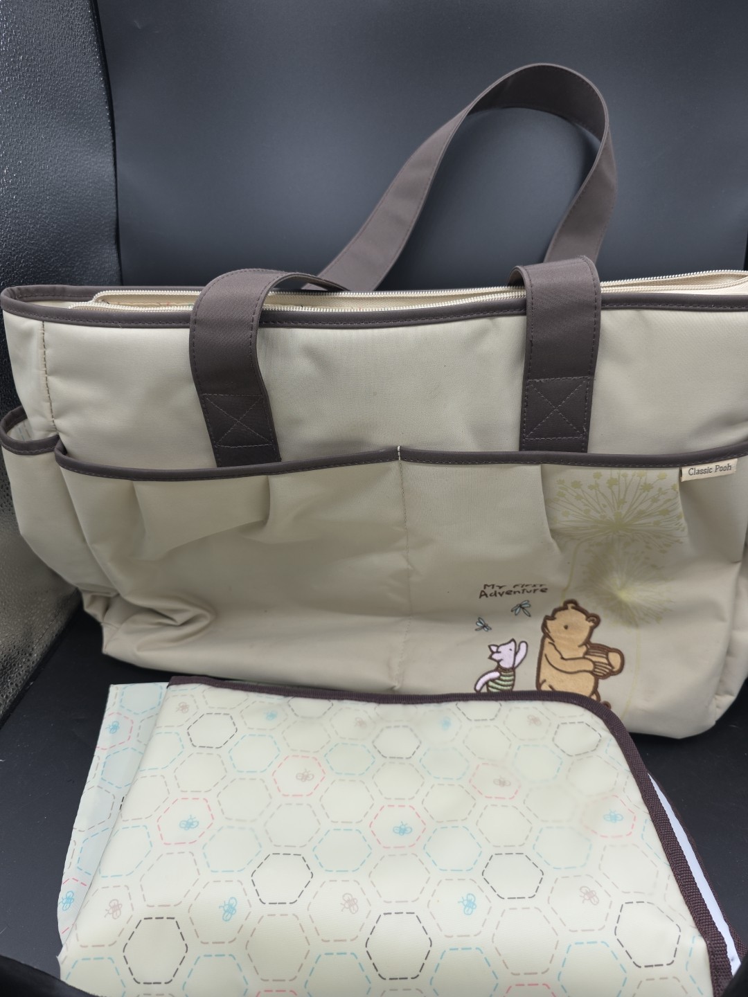 DISNEY CLASSIC POOH MY FIRST ADVENTURE DIAPER BAG +  CHANGING PAD 