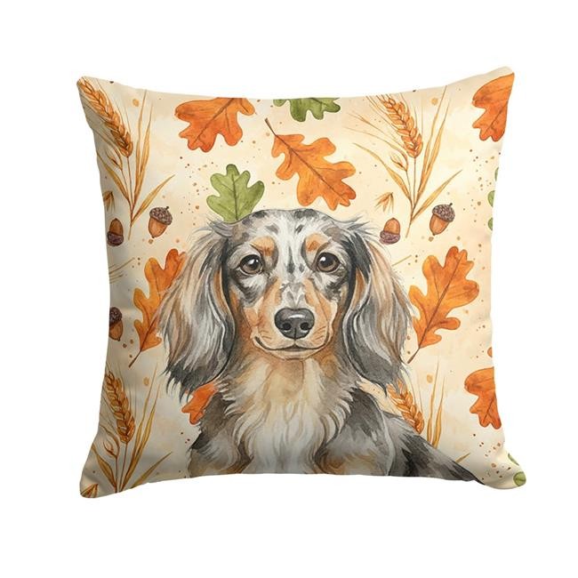 Carolines Treasures WDK7798PW1414 14 x 14 in. Longhaired Dapple Dachshund Hei...