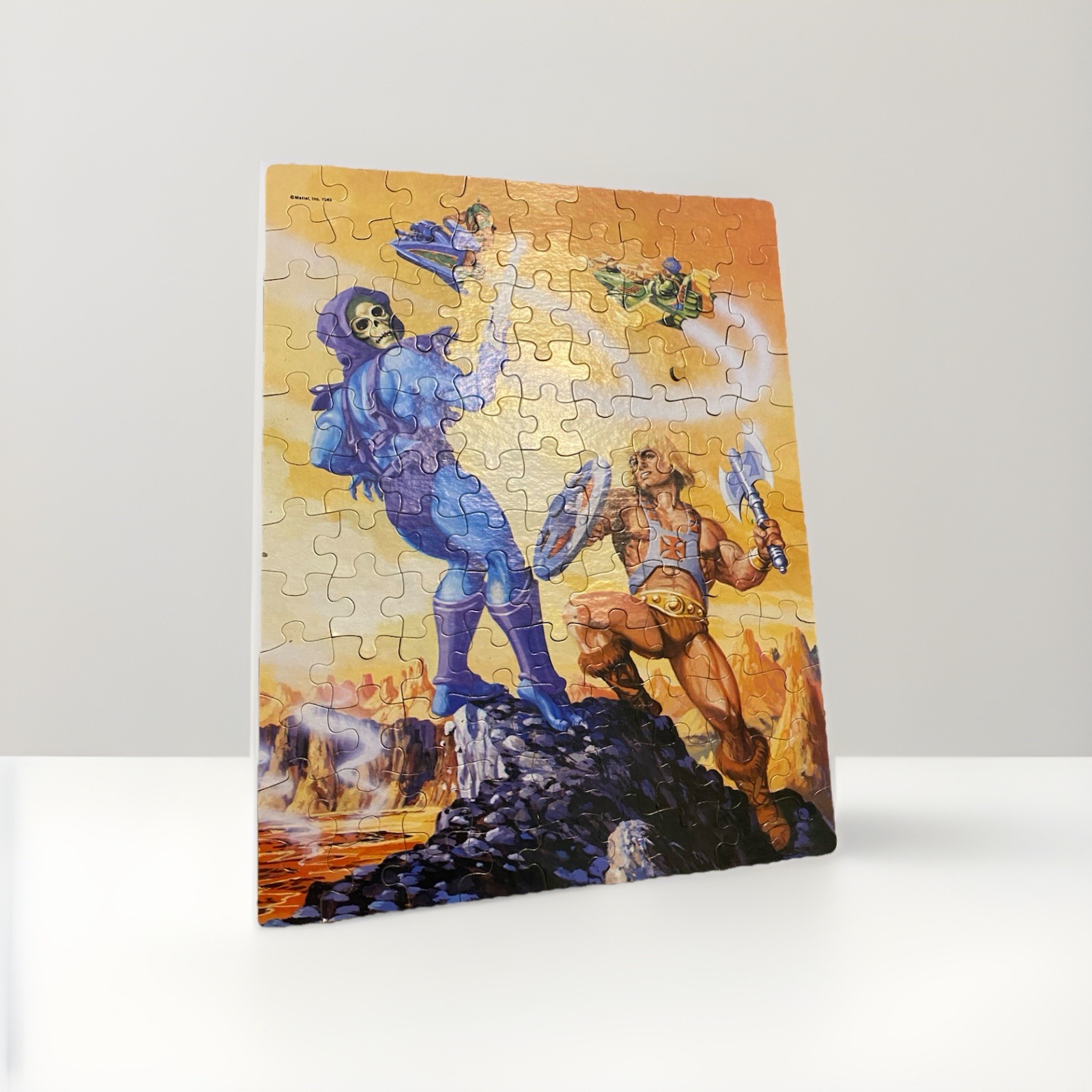 1983 He-Man Masters Of The Universe Golden Puzzle 100 Piece COMPLETE Vintage