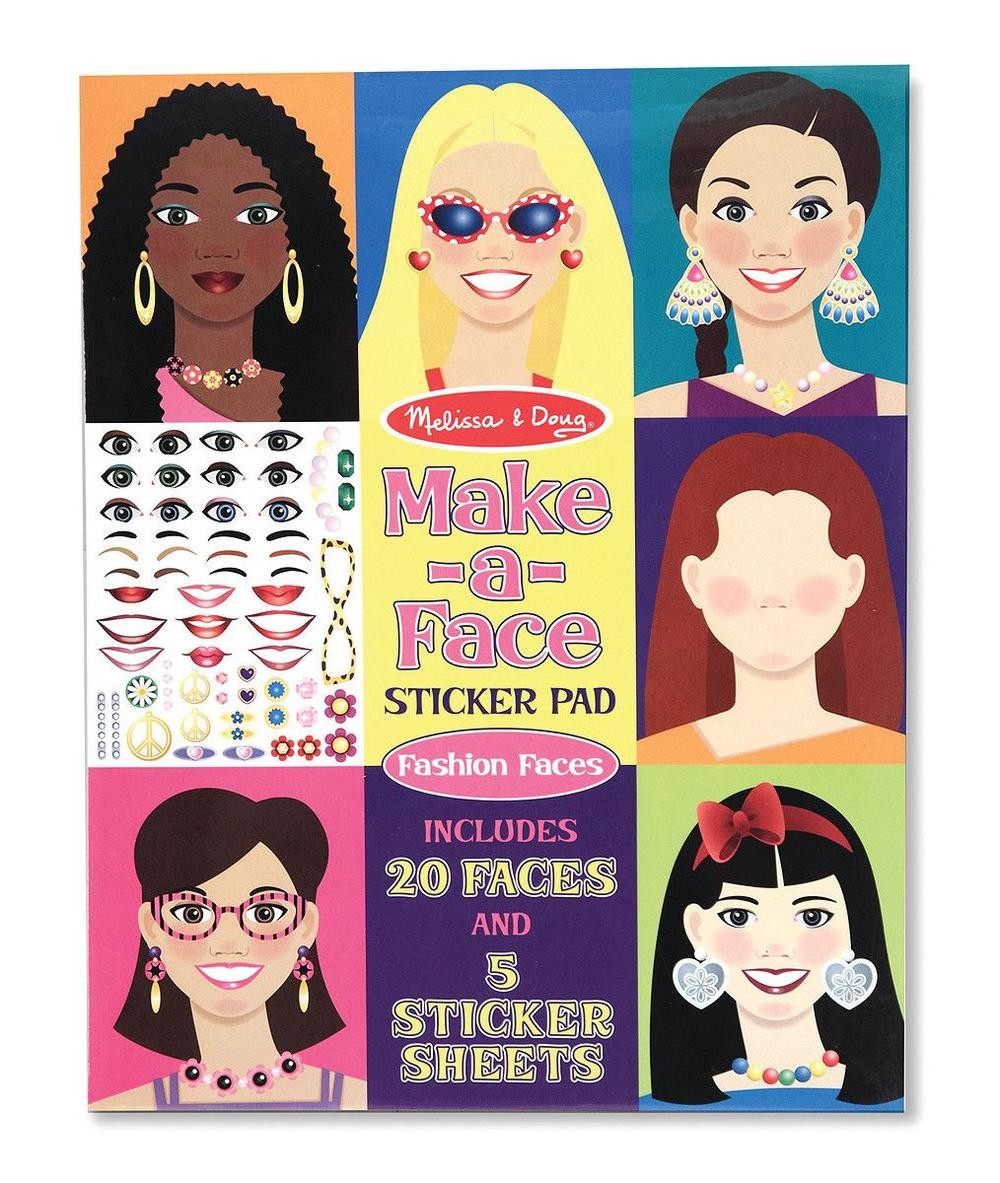Make-A-Face Fashion Faces Sticker Pad - Melissa & Doug