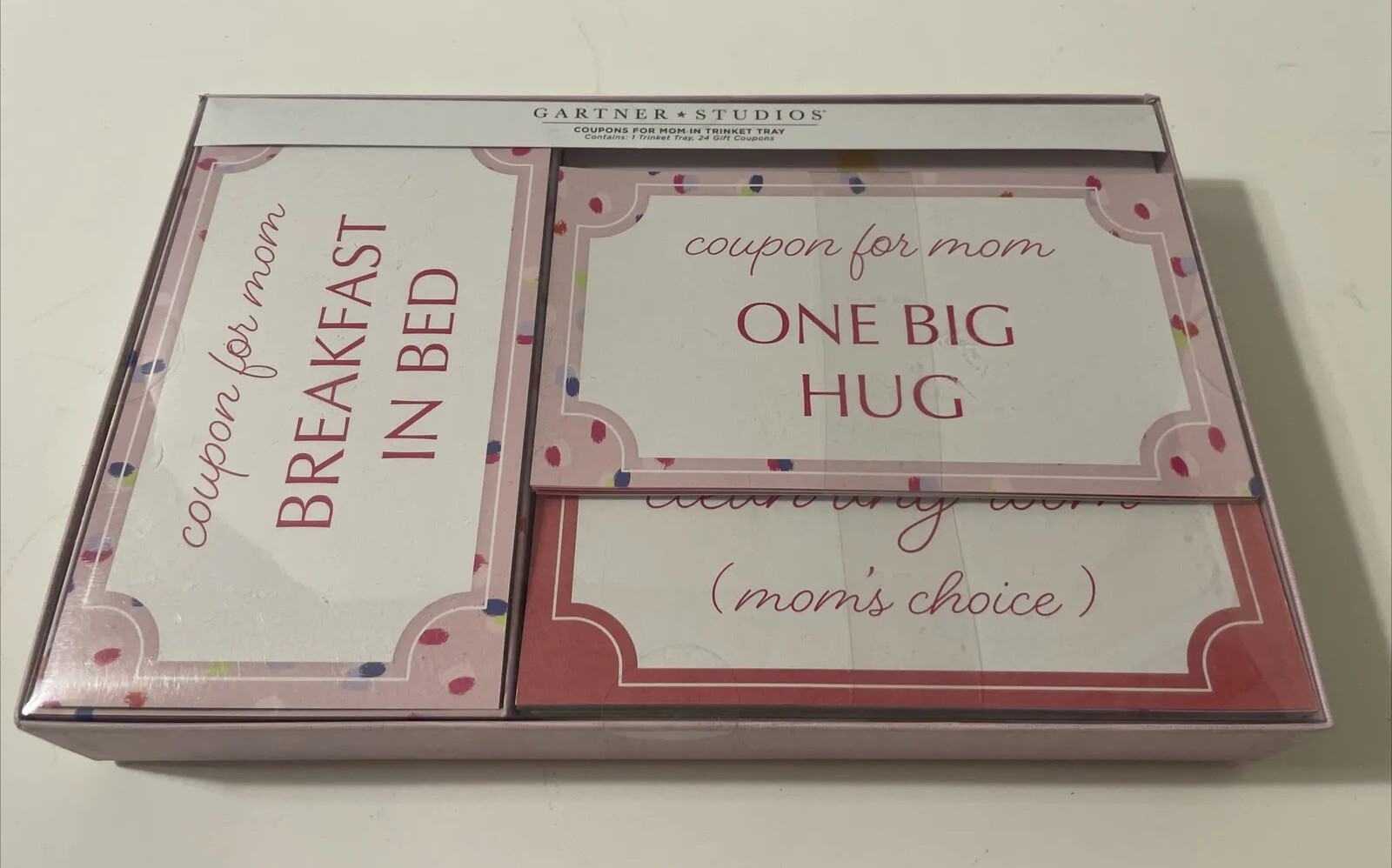 New - Gartner Studios 24 Coupons For Mom In Trinket Tray - Birthday/Mothers Day