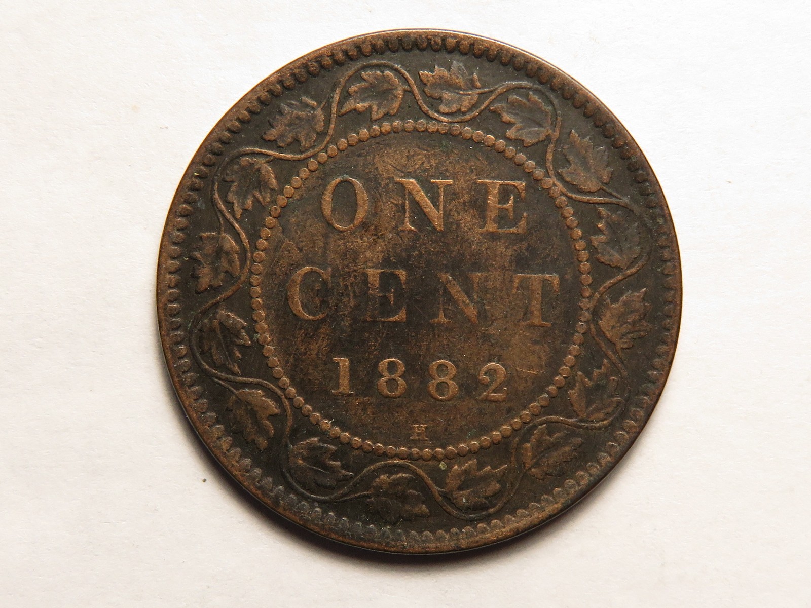1882 H Canada Large Cent, Fine