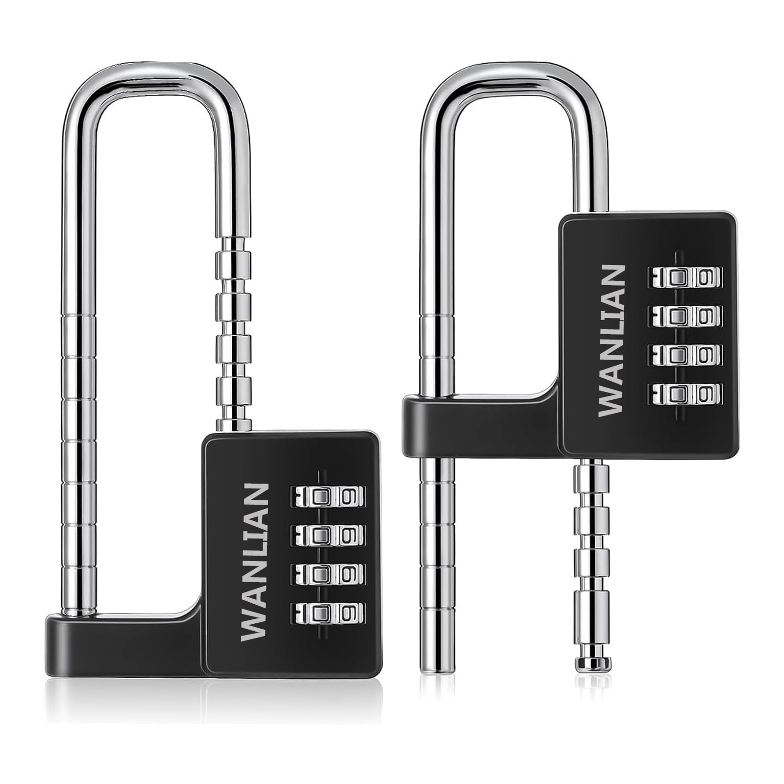 Combination Lock,4 Digit Combination Lock 3/8Inch Long Shackle Outdoor Waterp...