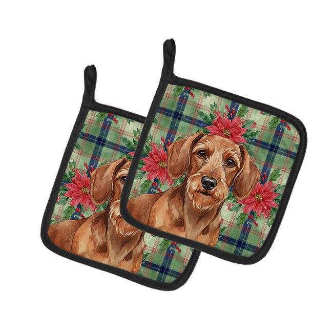 Carolines Treasures WDK8602PTHD Unisex Adult Wirehaired Red Dachshund Christm...