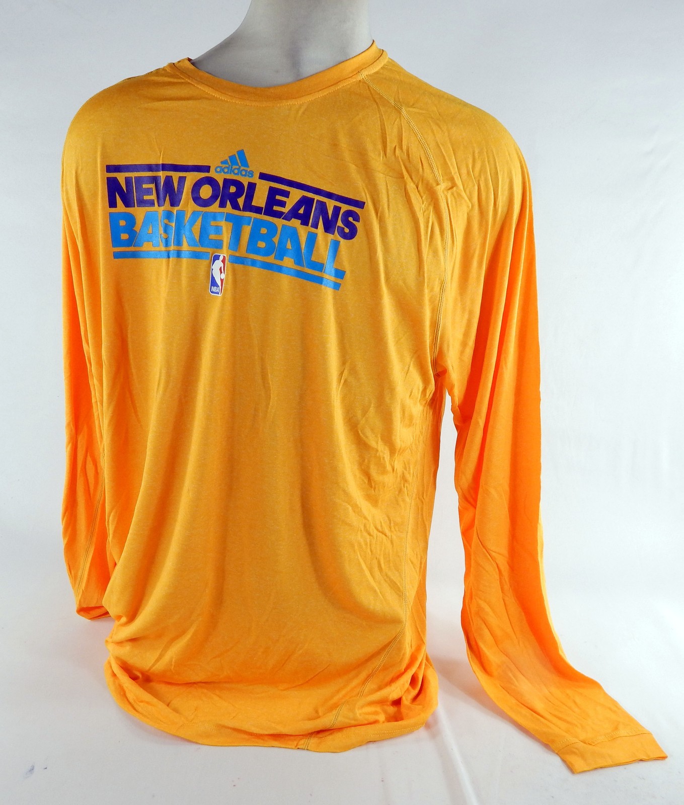 2011-12 New Orleans Hornets Team Issued Yellow LongSleeve Training Shirt 3XLT 90