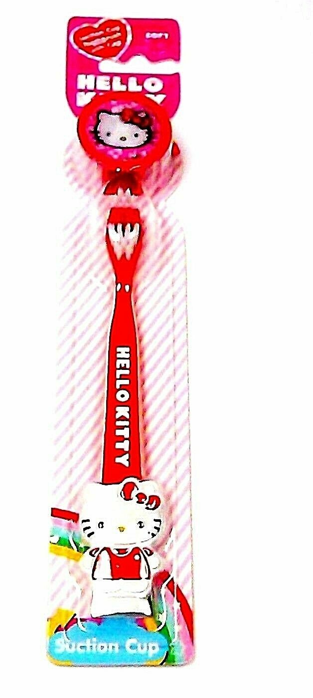 Hello Kitty Childrens Soft Bristle Toothbrush Suction Cup Base 