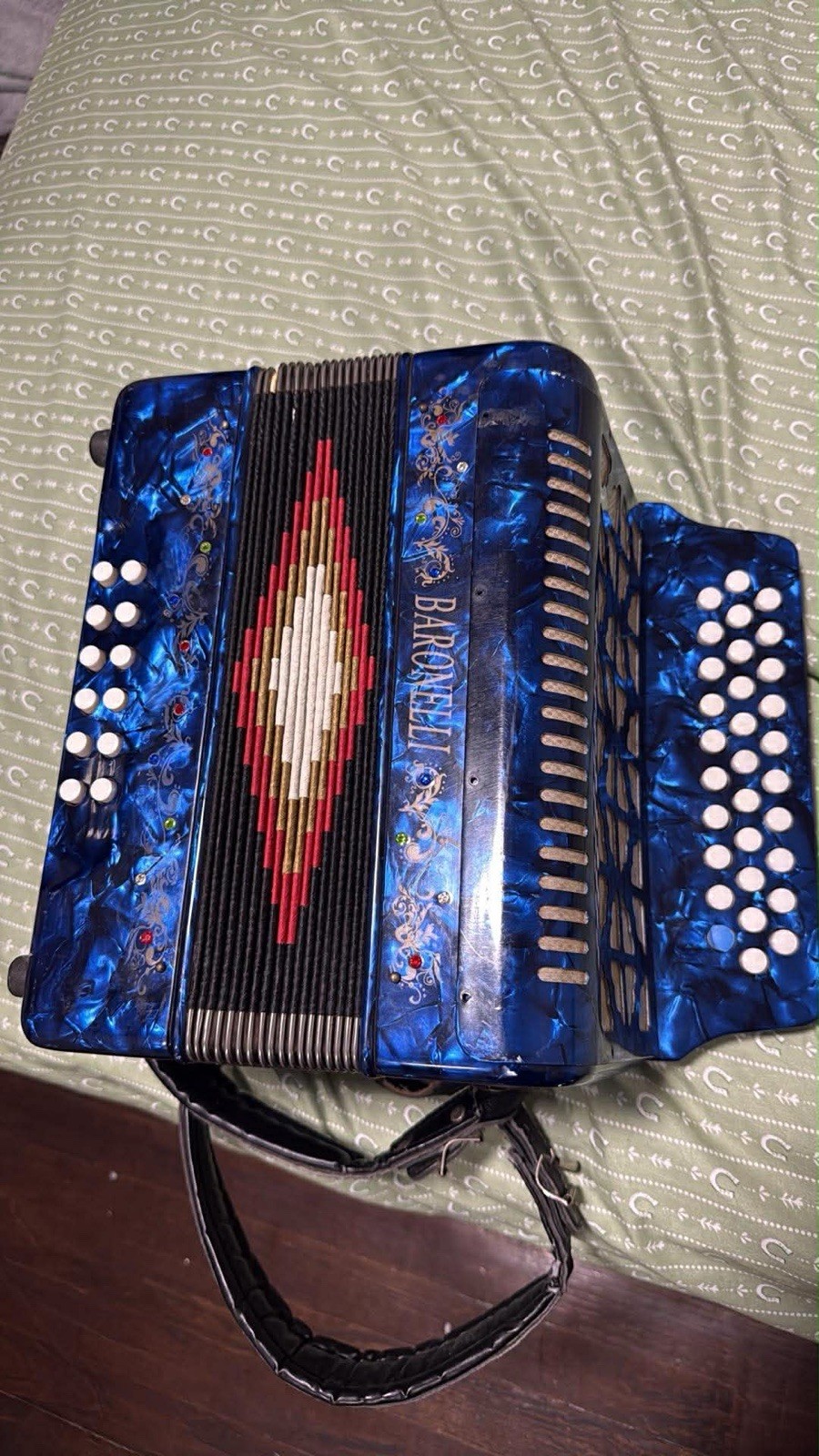 Baronelli 3112 Accordion 31/12 Acordeon Blue/ Azul Key Of GCF/SOL