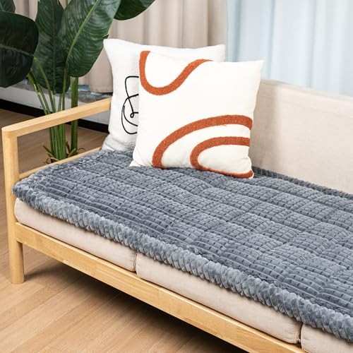 Washable Dog Couch Cover Protector, Non Slip Dog Bed Mat Machine 25*54 Grey