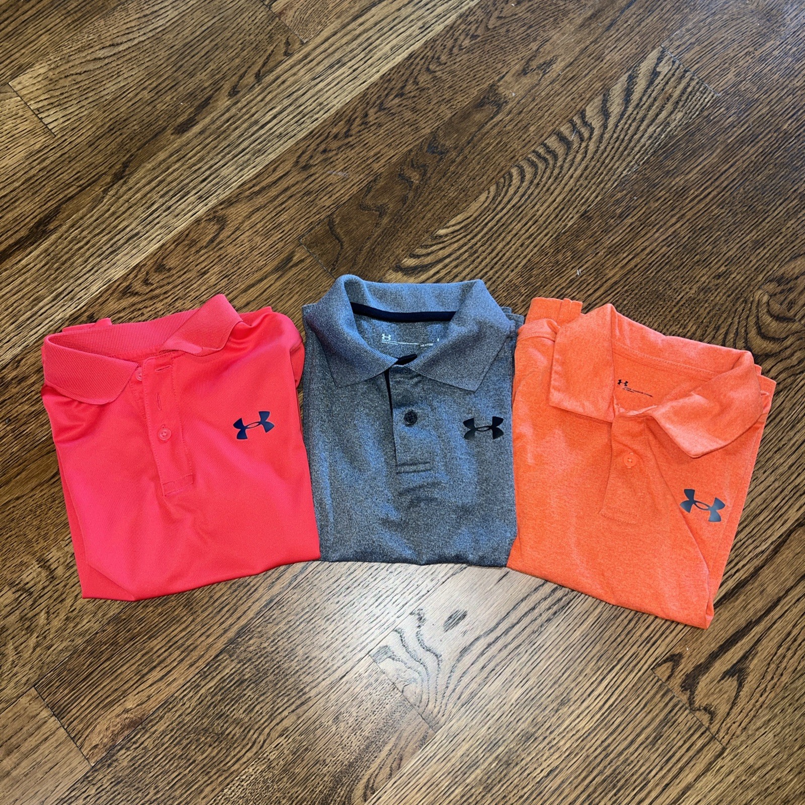 UNDER ARMOUR Boy XSmall 6 Golf Polo Shirt Lot Of 3 Short Sleeved Polos Used