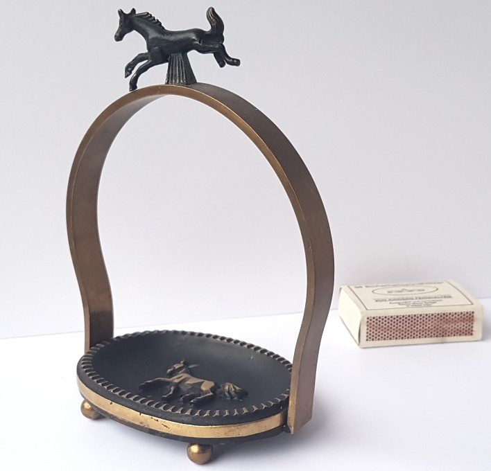 Rare Cendrier, Bronze, Cheval, Hagenauer? Bosse ?, Um 1930 L783