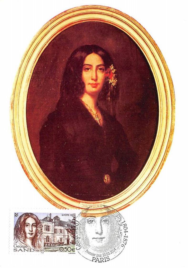 Maximum Card - FRANCE - COR13400 - 03/20/2004 - George Sand - Paris Cachet