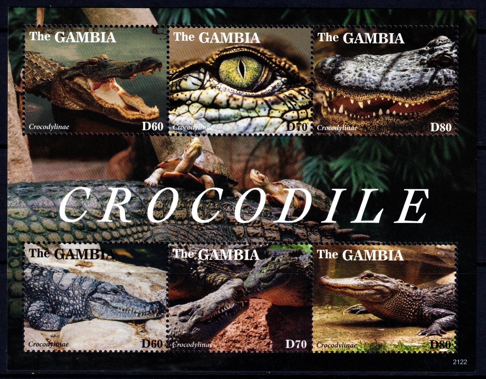 Gambia 2021 Crocodiles Mint MNH Miniature Sheet