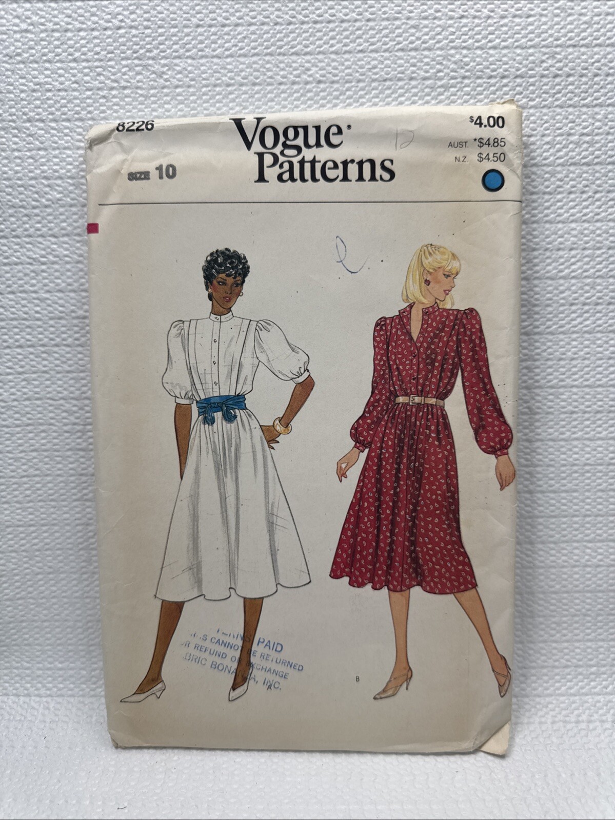 Vogue 8226 Misses Petite-able Dress Pattern 10 *Uncut