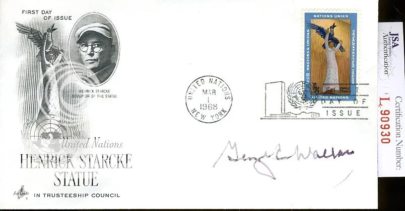 Alabama Govenor George C Wallace Jsa Authenticated Signed Fdc Certed Autograph