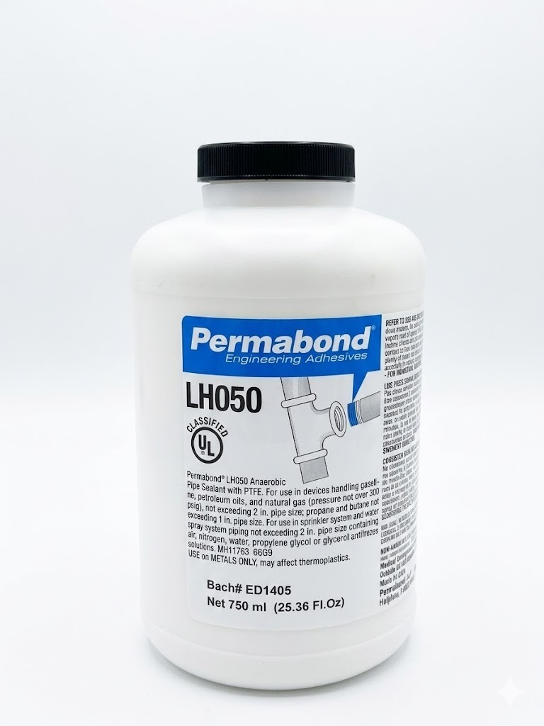 Permabond LH050 Anaerobic Pipe Sealant with PTFE 750 ml (25.36 Fl. Oz)