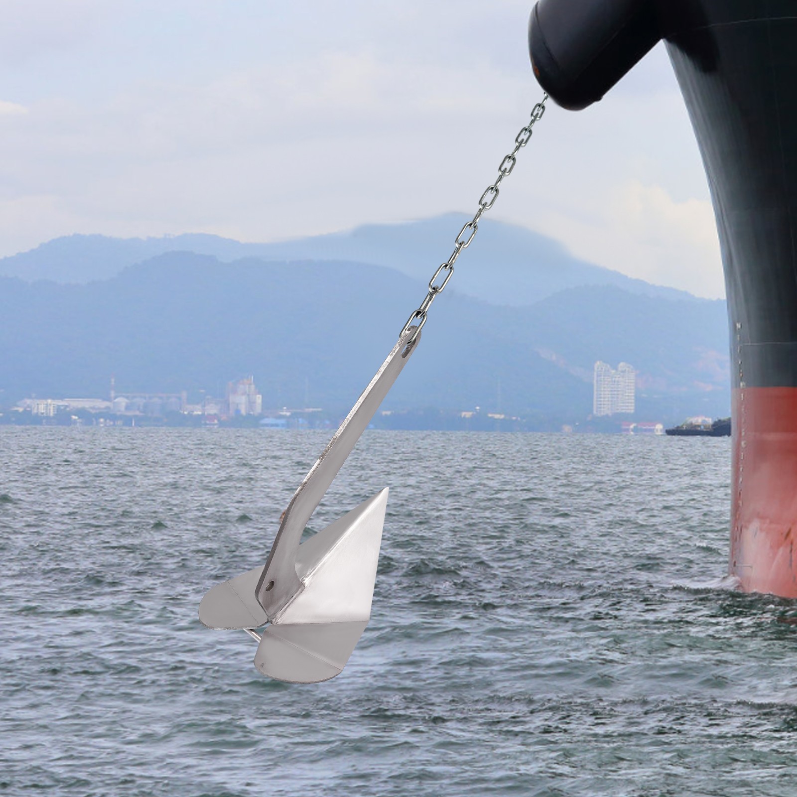 316 Stainless Steel Boat Anchor Silver Ship Anchor Boat Anchor For Small Yachts