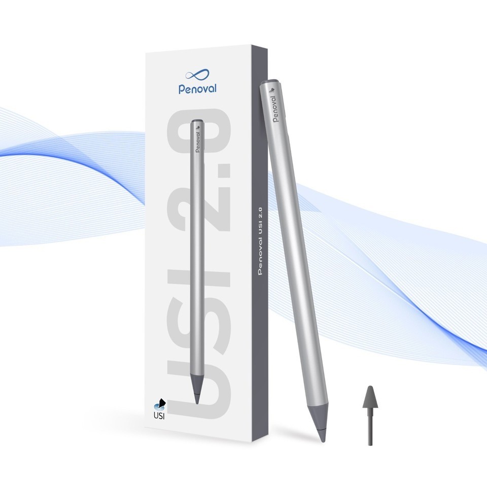 Penoval USI2.0 Stylus Pen for Chromebook with Magnetic Absorption, Type-C Charge