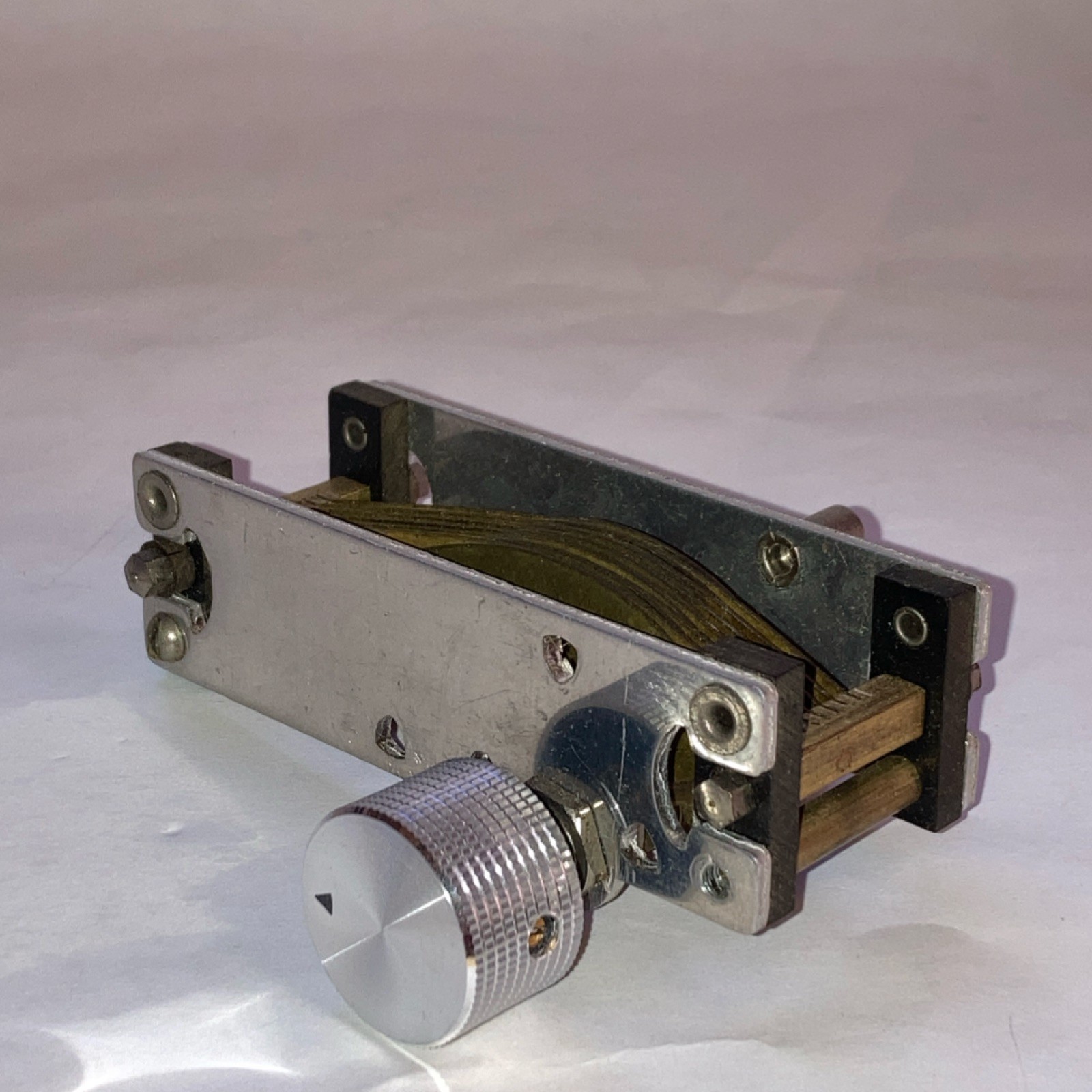 Vintage Variable Tuning Capacitor with Knob for Radio Collectible Parts