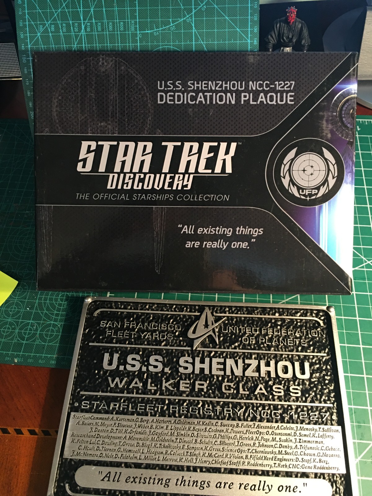 Eaglemoss Star Trek Plaque #9 "USS Shenzhou Dedication Plaque" with box