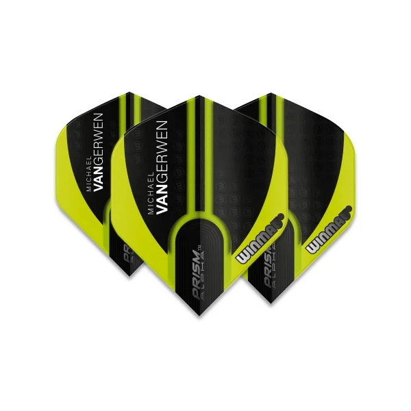 Winmau Prism Alpha MVG Green and Black 144 Dart Flights