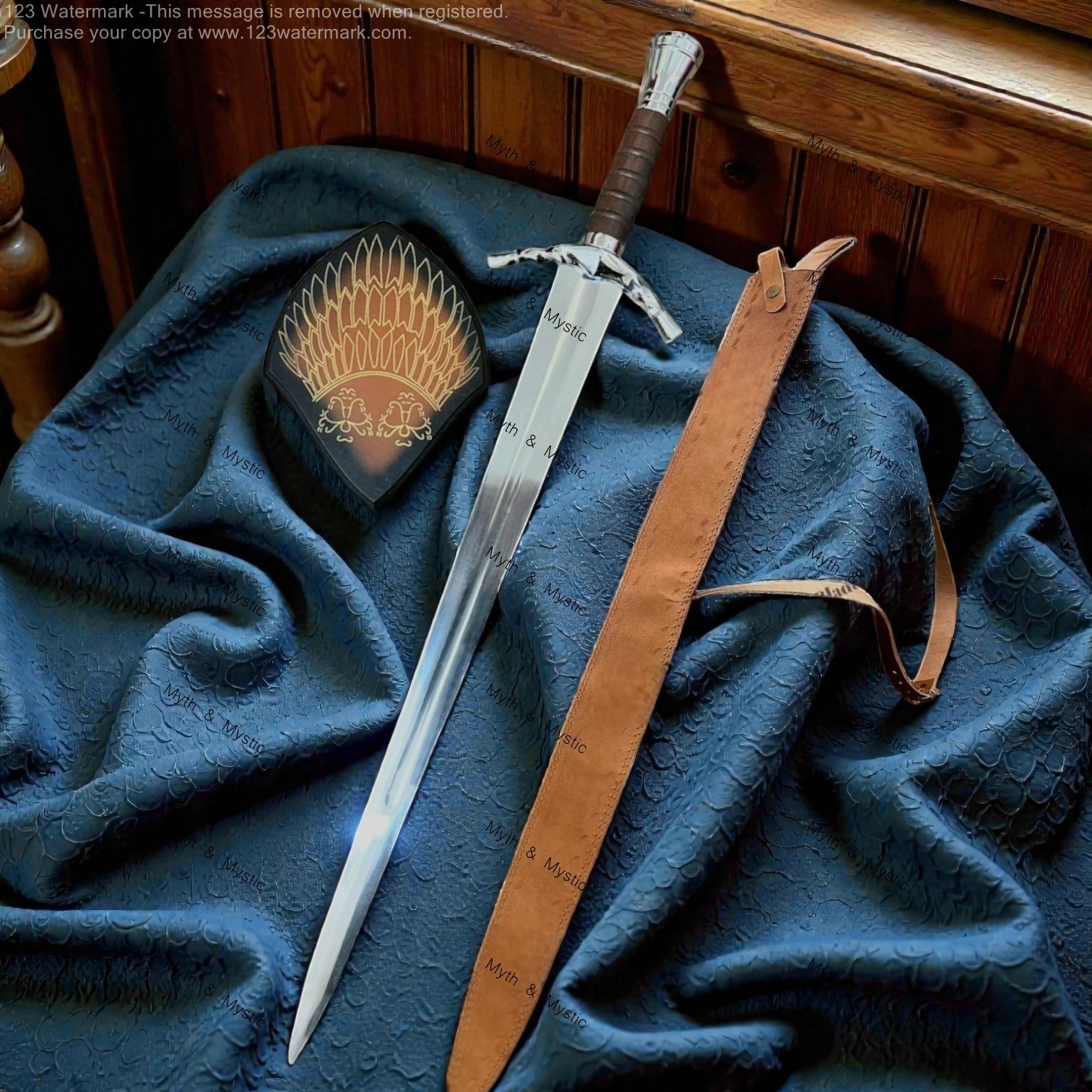 Handmade Boromir Sword Medievel battle Ready Sheath & plaque LOTR King of Gondor