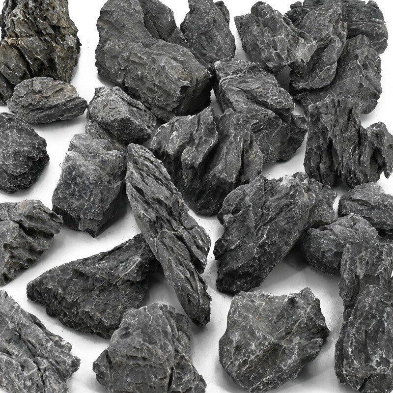 Seiryu Rock Stone 11 LB Natural Slate Rocks Fish Tank Decor Aquariums Garden New