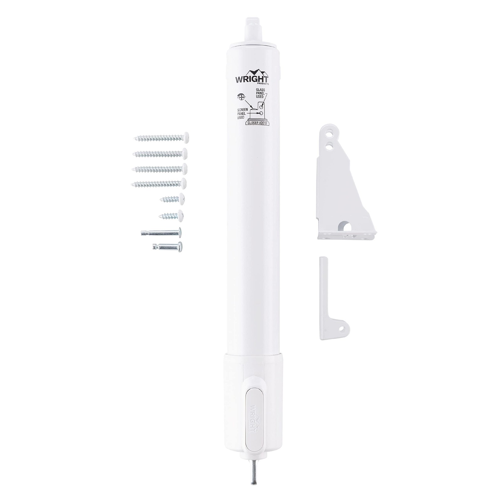 Wright Products Heavy Duty Pneumatic Screen & Storm Door Closer with EZ-Hold ...