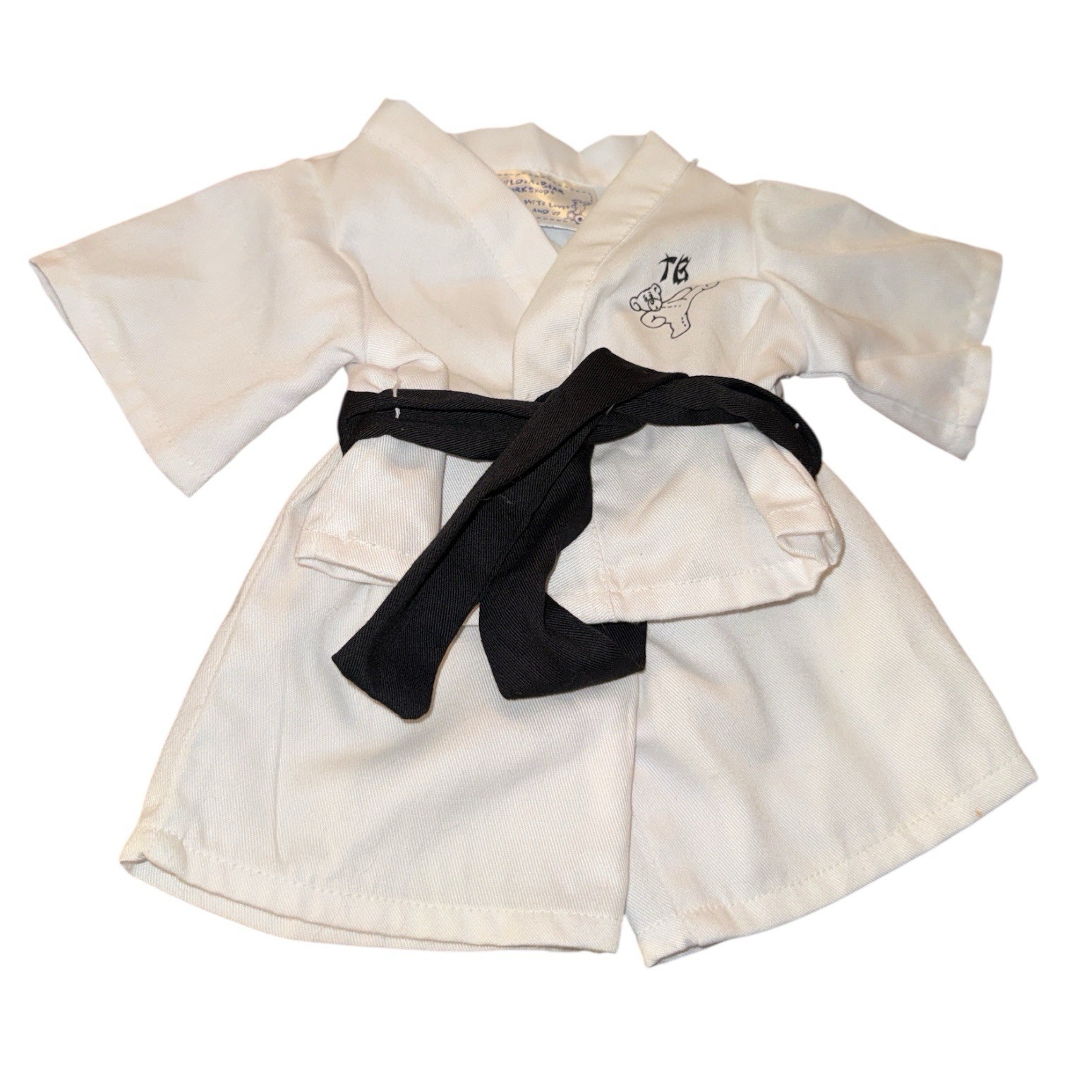 Build-A-Bear Martial Arts Karate Taekwondo Uniform Outfit with Black Belt