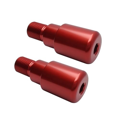 Motorcycle Handlebar Bar End Cap Weight Slider CNC Aluminum Handle Bar Plug Red