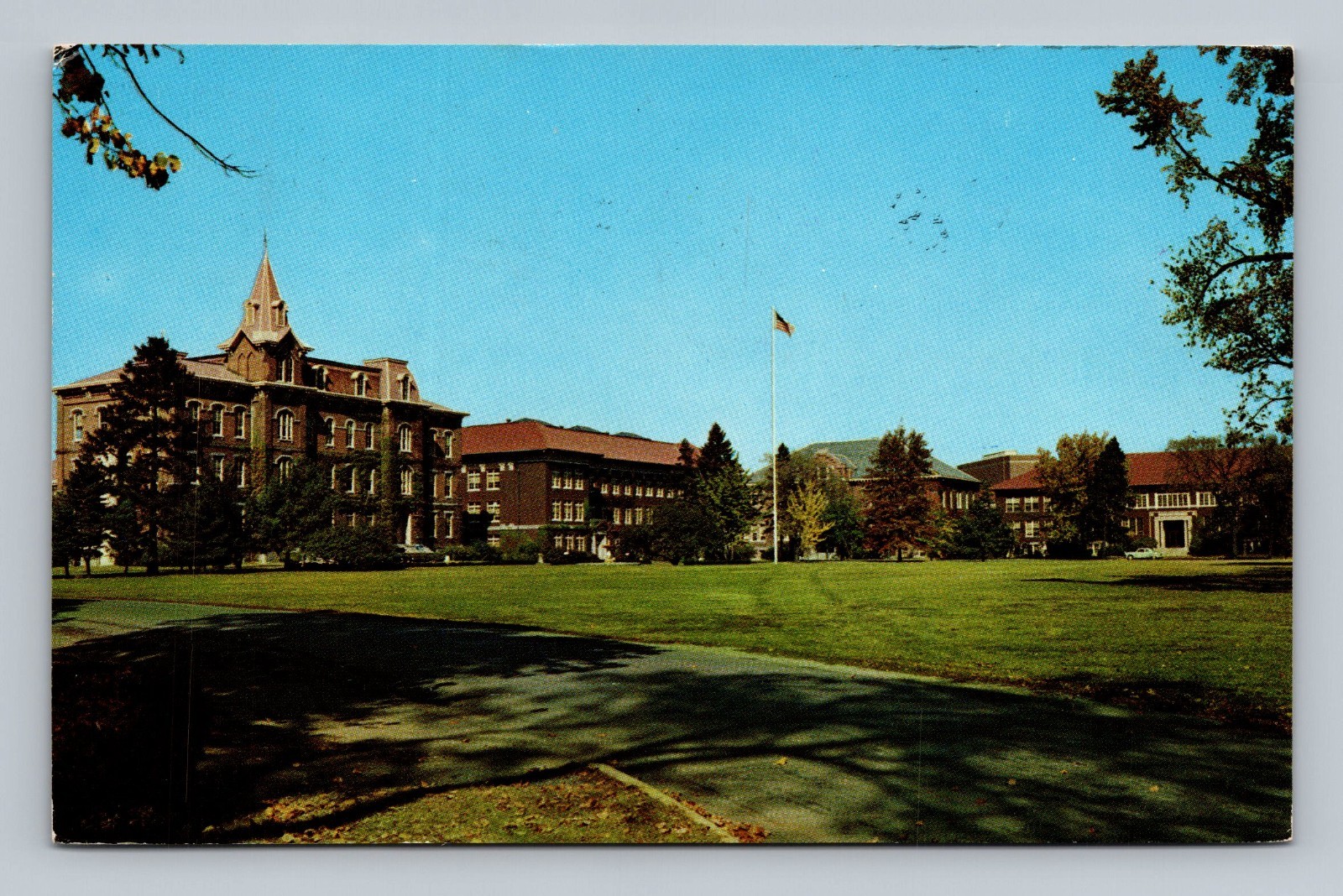 West Lafayette IN Purdue University The Oval University Hall Campus Postcard