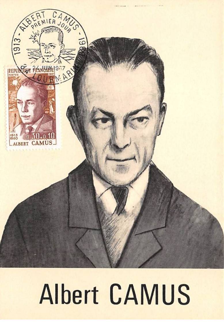 France Maximum Card AM13935 24/06/1967 Lourmarin Mark Albert Camus