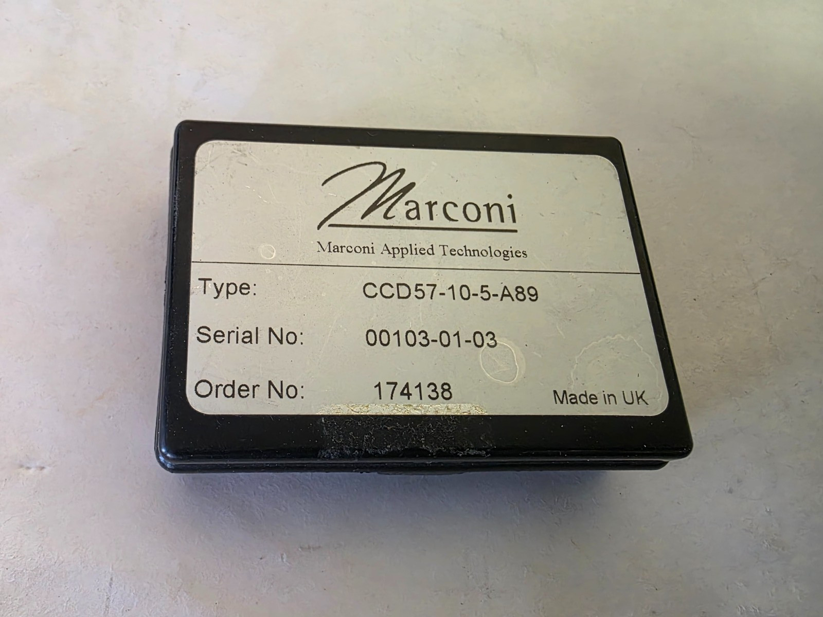 Marconi CCD Image Sensor CCD57-10-5-A89