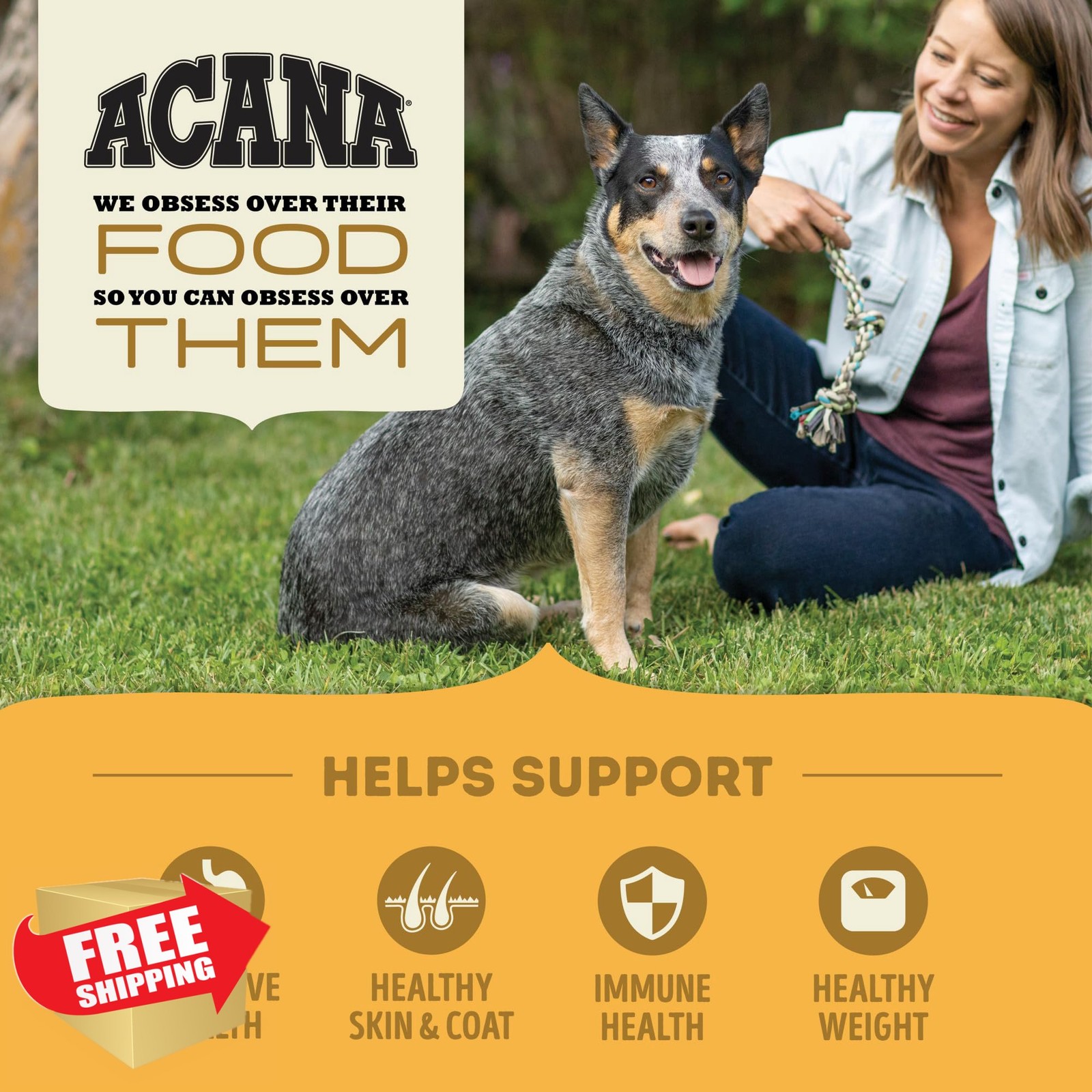 ACANA Grain Free Free Run Poultry Dry Dog Food 25lb Bag